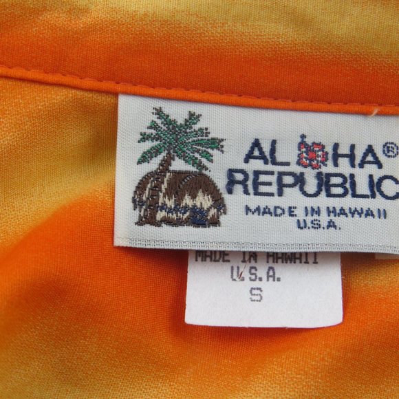 Modern Aloha Republic Hawaiian Shirt - Sun Set Design - Men's Small - Unworn ! - Picture 9 of 9